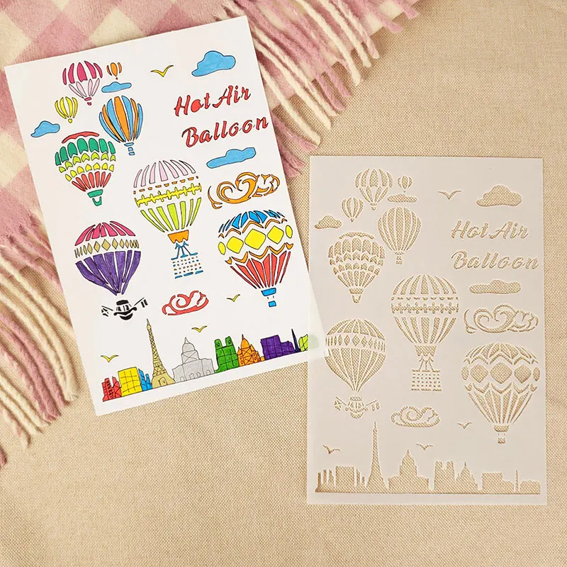 

29.5*21cm A4 Hot Air Balloon DIY Craft Layering Stencils Painting Scrapbooking Stamping Embossing Album Decor Paper Template