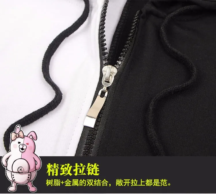 Аниме Danganronpa триггер счастливый хаос Монокума толстовка с капюшоном Косплей Костюм Повседневная куртка Толстовка Размер M-XXL