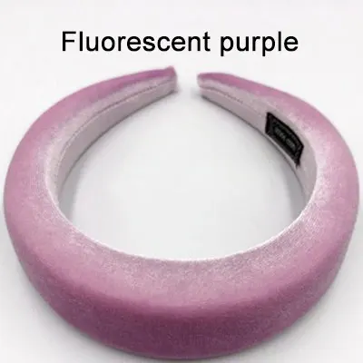 03 purple Fioday, новинка, с принтом, толстые бархатные повязки для женщин, модные головные уборы, широкие пластиковые ободки для волос, ободки - Цвет: 03 purple