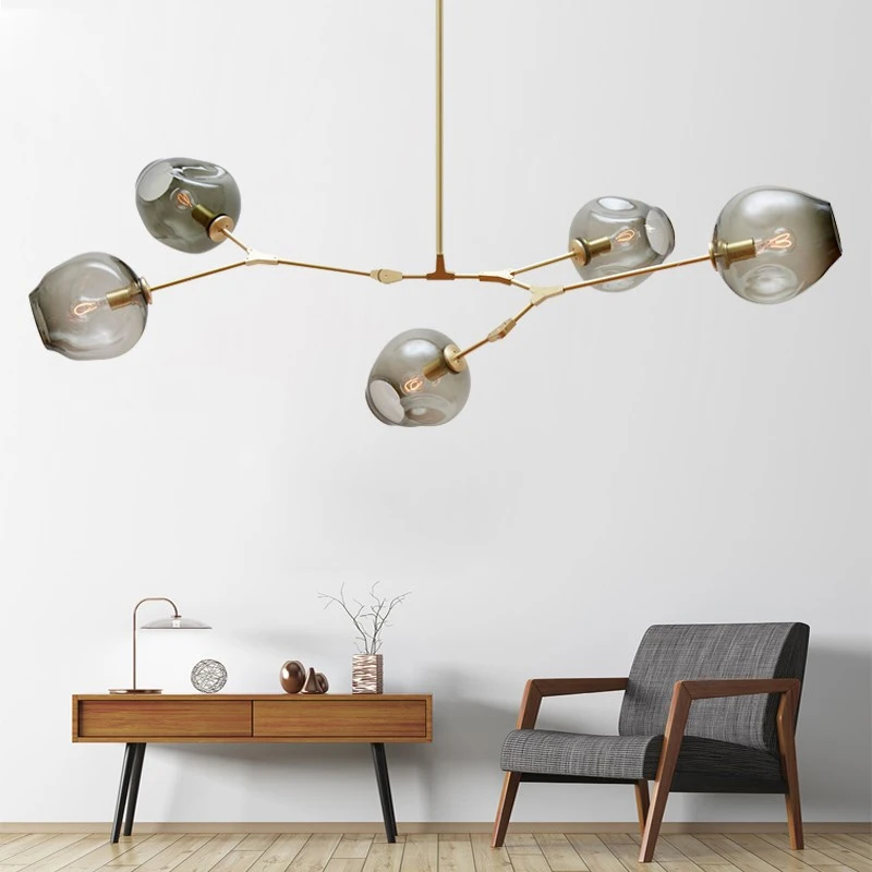 Скандинавский современный из прозрачного стекла подвесной светильник s