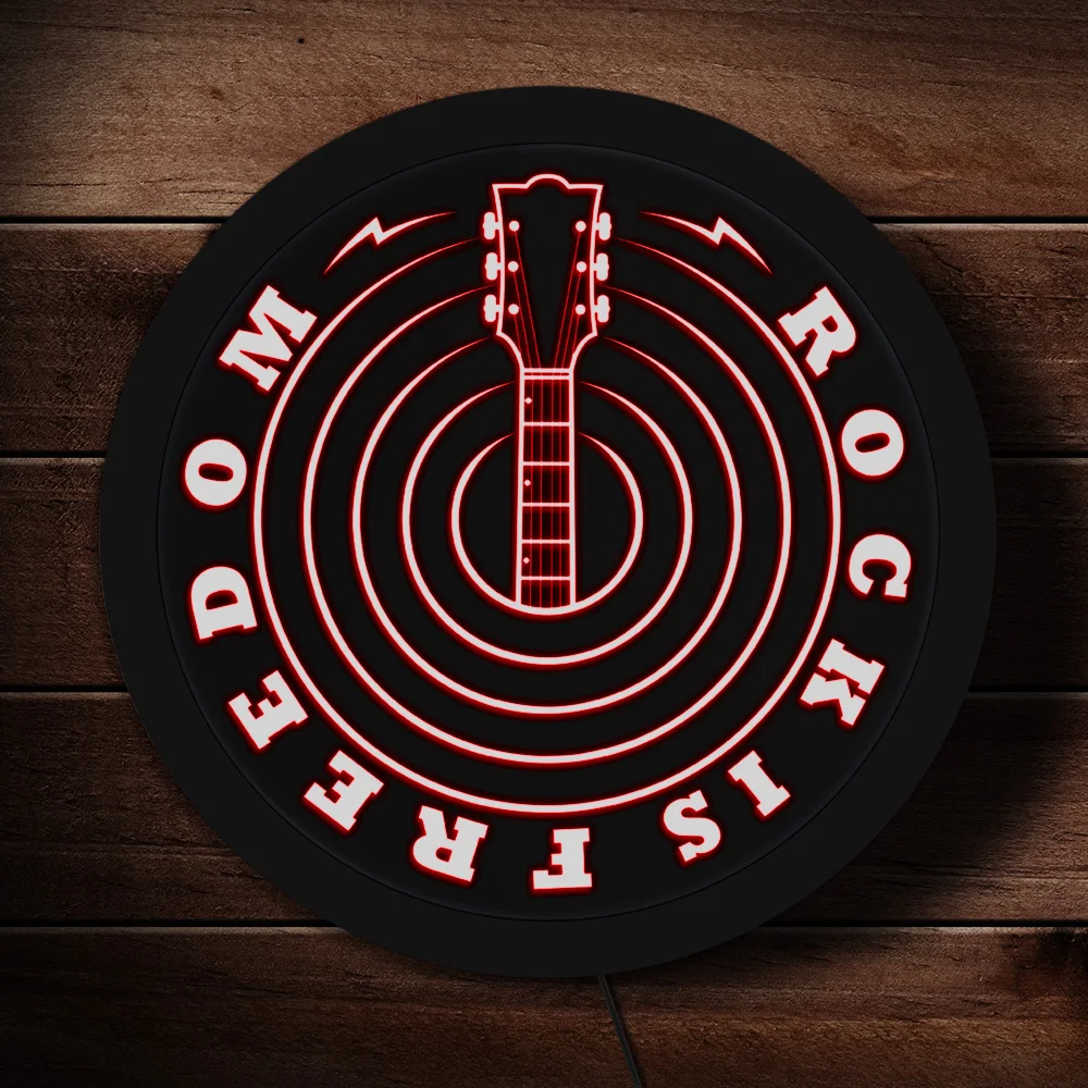 Музыкальная Цитата Rock Is Freedom студийный знак многоцветное светодиодное освещение