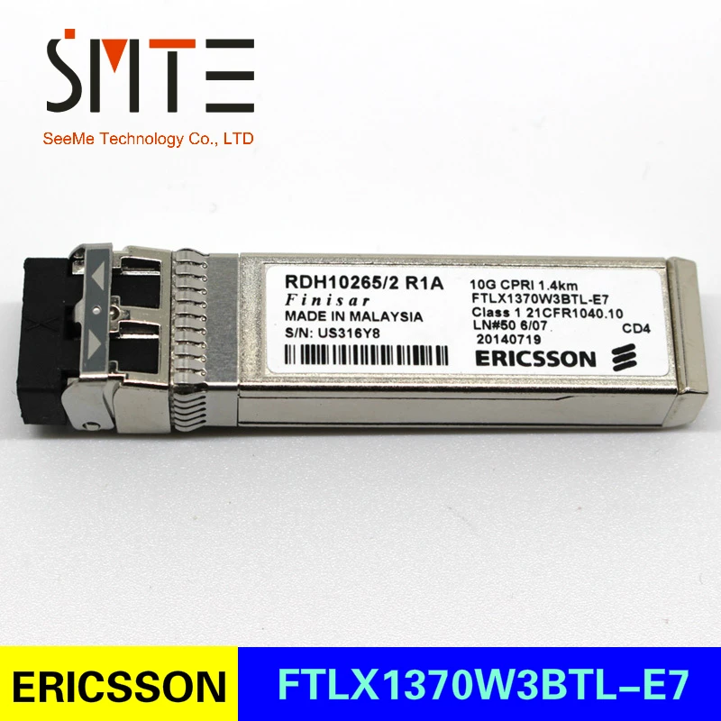 

ERICSSON FTLX1370W3BTL-E7 оптический приемопередатчик SFP одномодовый модуль 10G CPRI 1310nm 1,4 km RDH10265/2 R1A