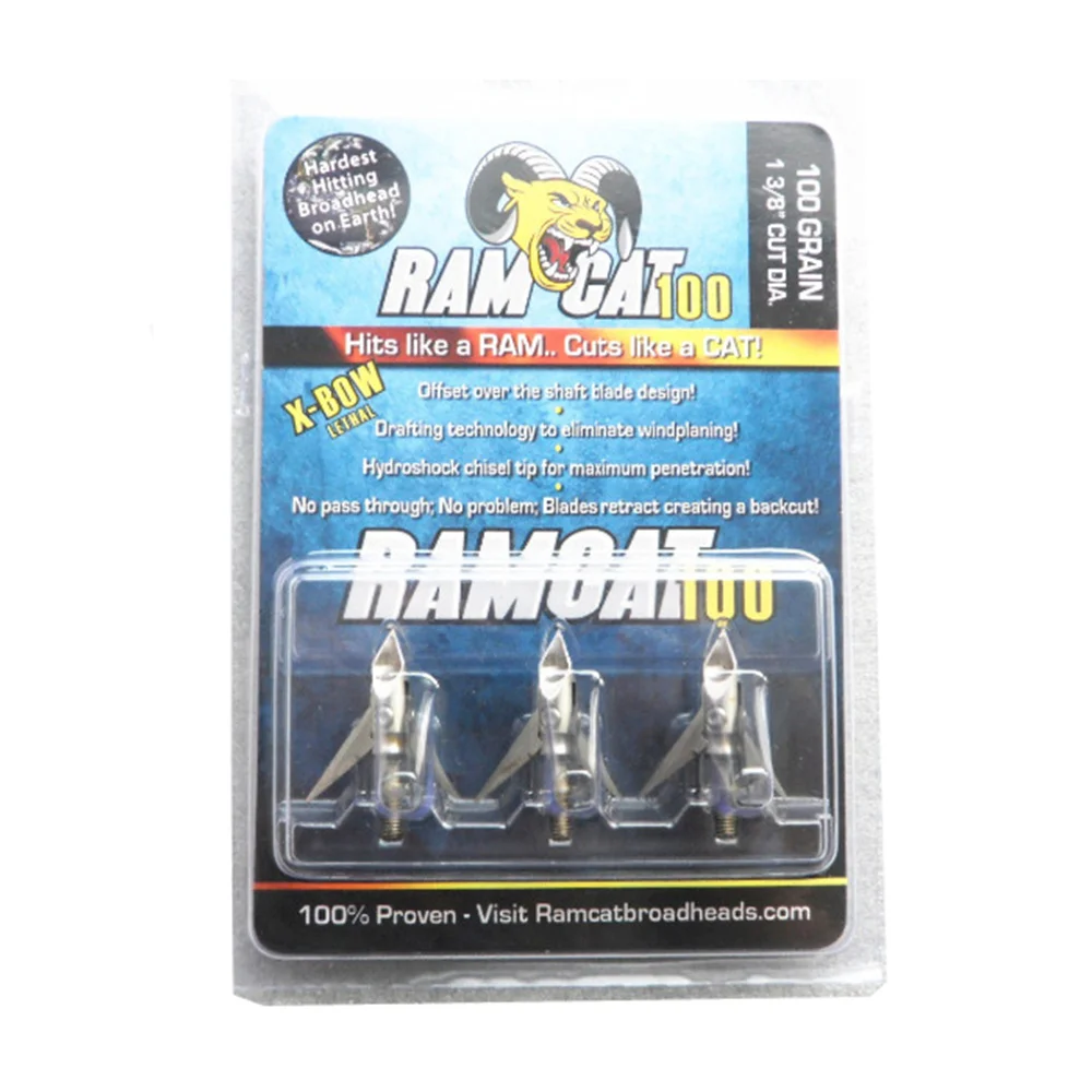 3 шт. Ramcat наконечники 100 зерна с лезвиями для стрел охоты|arrow broadhead|arrow arrowsbroadhead arrow |