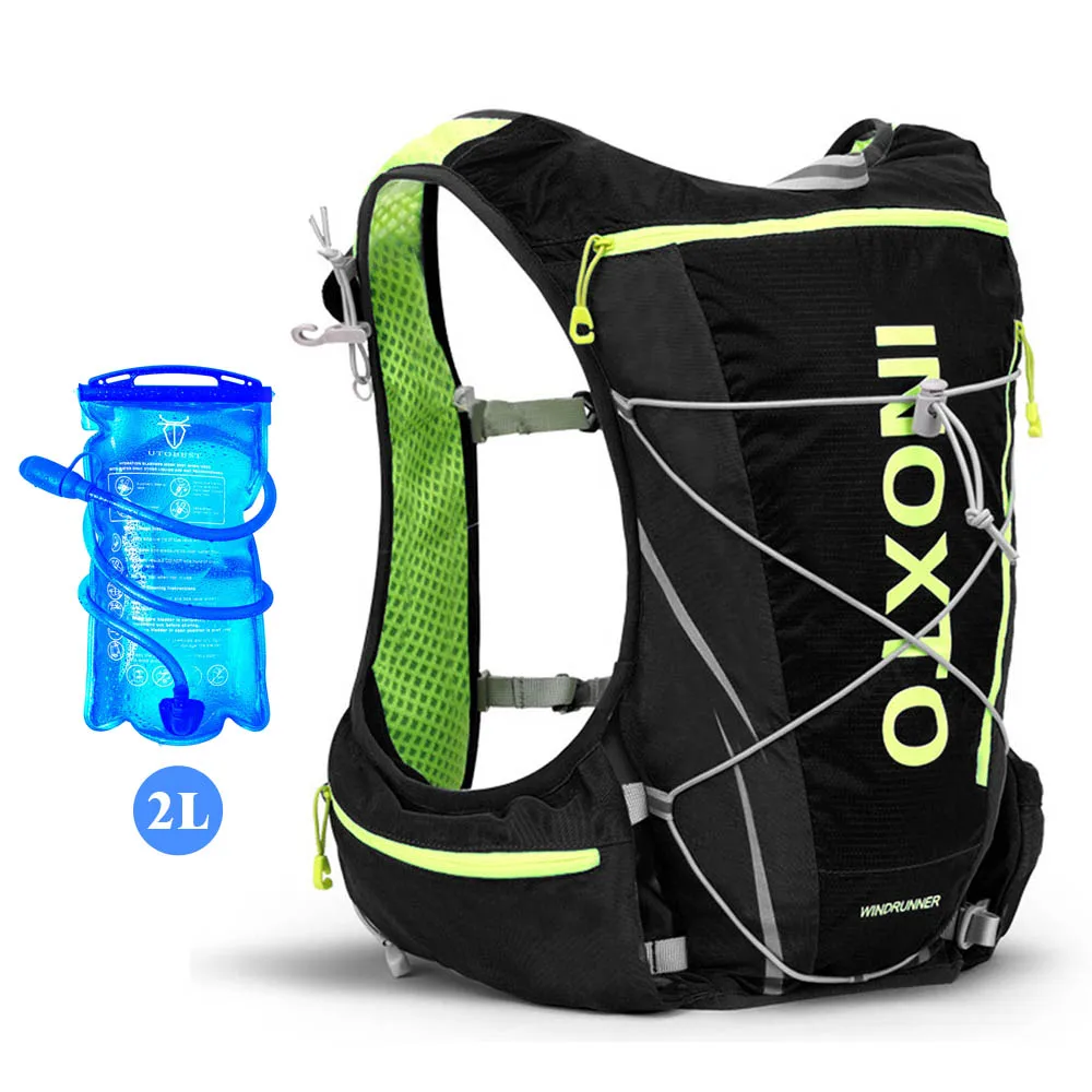 black-2L 10L Running Bag Bicycle Backpack Cycling Run Bag Rucksack Hydration Men Sport Bags Light Waterproof Riding Bike Back Pack - Цвет: black-2L