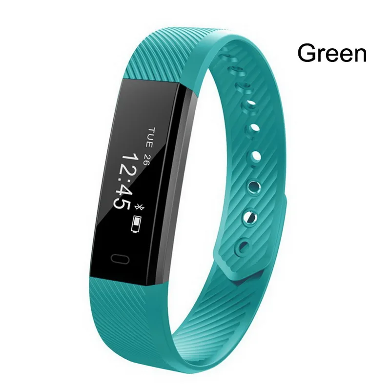 ID115 Green Фитнес-трекер умный Браслет ID115 Veryfit APP Bluetooth Band монитор активности будильник спортивный браслет для iOS Android - Цвет: ID115 Green