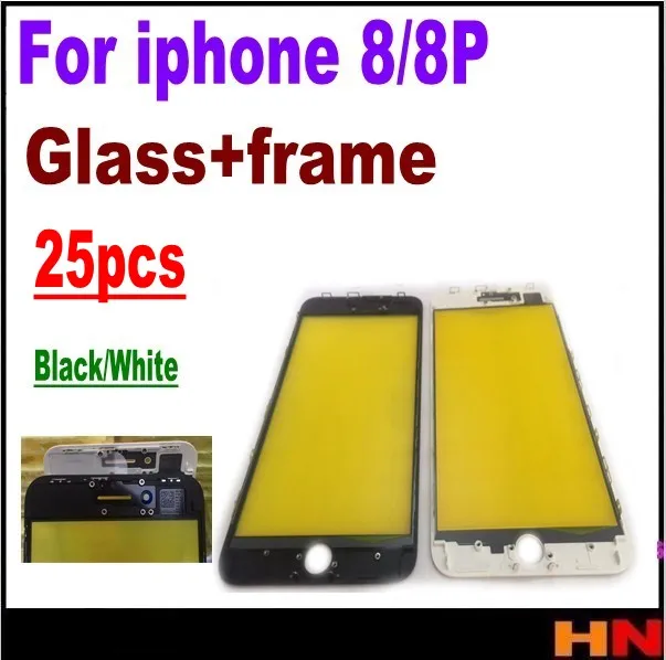 Запасные части для переднего стекла iPhone 8 8P Plus высококачественные черные и белые