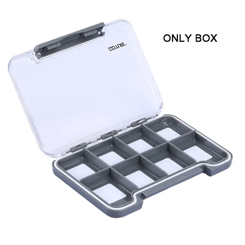 ONLY BOX Goture 120 шт. Высокоуглеродистая Сталь Крючки для ловли нахлыстом сухие/Нимфа крюк для завязывания мух с водонепроницаемыми магнитными компонентами коробка - Цвет: ONLY BOX