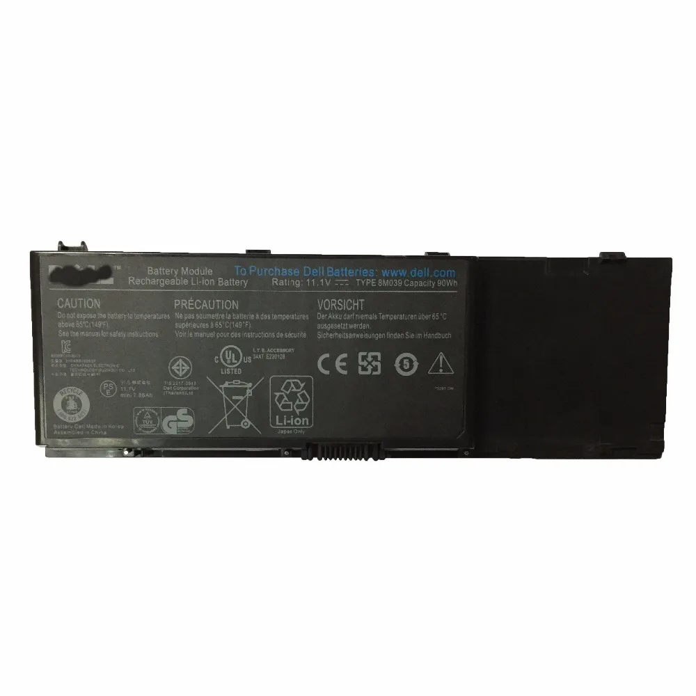 11 1 V 90WH/9 ячеечная новая Оригинальная 8M039 ноутбук Батарея для Dell Precision M2400 M4400 M6400 M6500