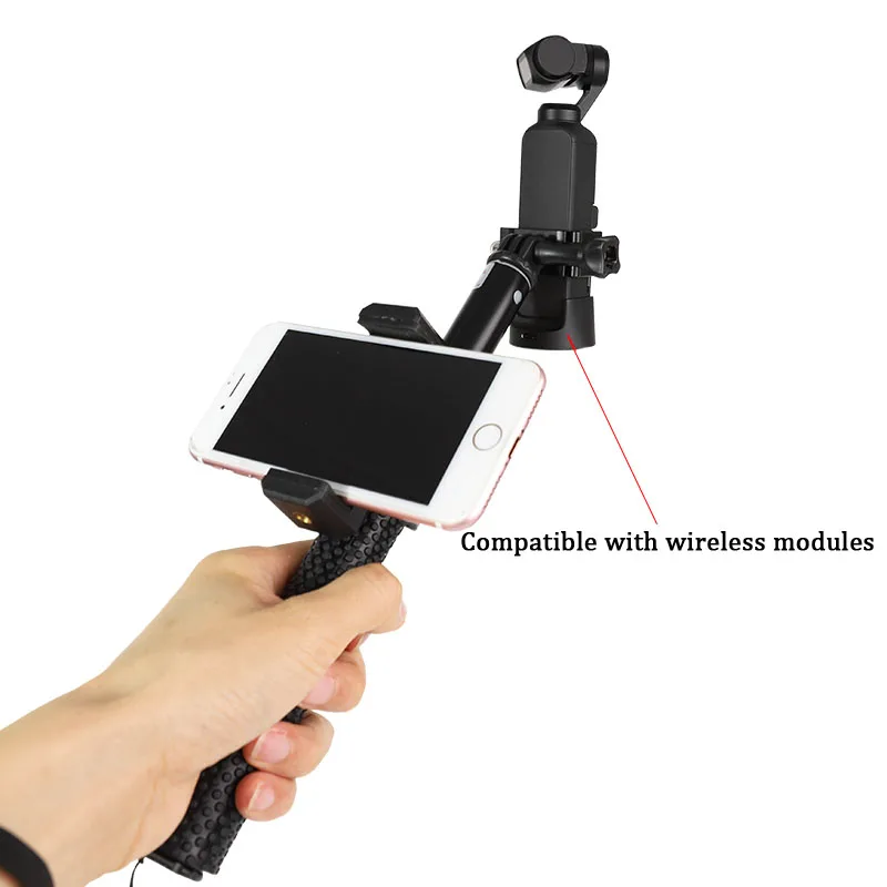 Селфи палка штатив набор для DJI OSMO Карманный ручной карданный трос для тип-c IOS Android телефон клип модуль расширение полюса