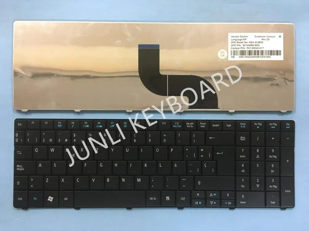 JUNLI клавиатура для Acer TravelMate 8531 8571 8571G 8572G 8572TG испанская клавиатура|Клавиатуры