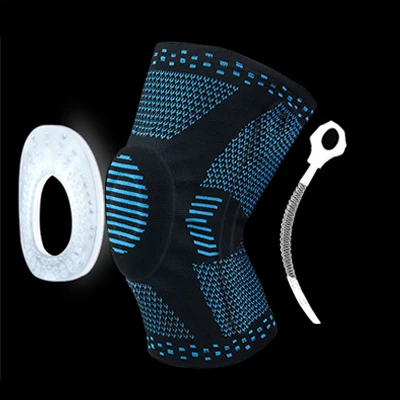HX051 blue 1 шт. тканевые силиконовые наколенники поддерживающие наколенники для волейбола баскетбола Meniscus наколенники спортивные защитные наколенники - Цвет: HX051 blue