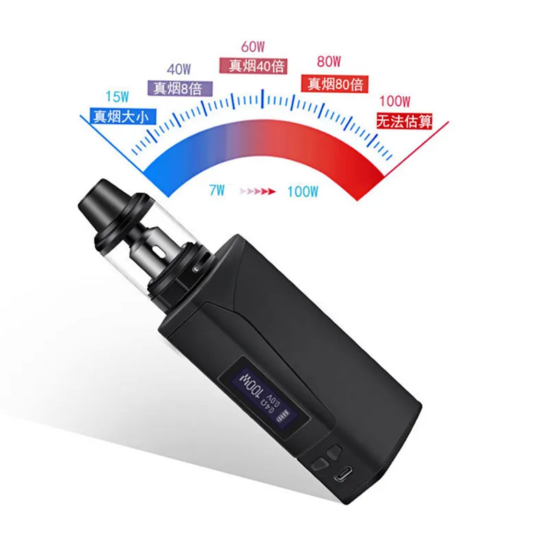 100W Vape Kit LED Screen With 3000mah Bulit-in Battery Huge Vapor Electronic Cigarette High Quality Vaporizer | Электроника