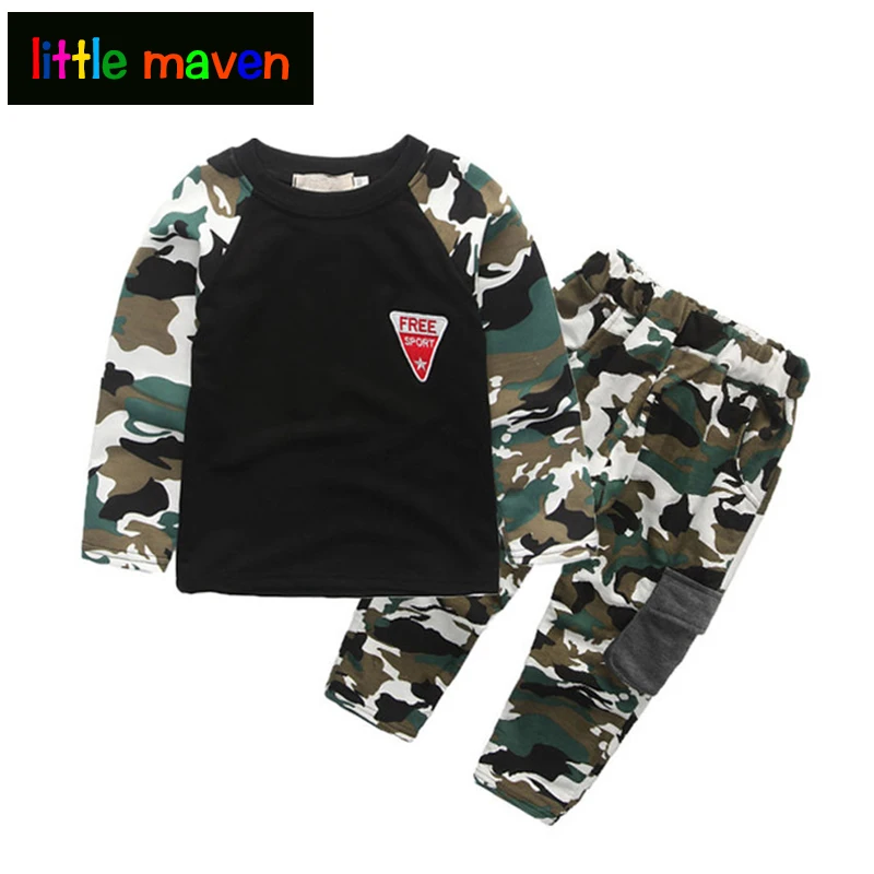 2018 новый камуфляж комплекты детской одежды для мальчиков и девочек Демисезонный