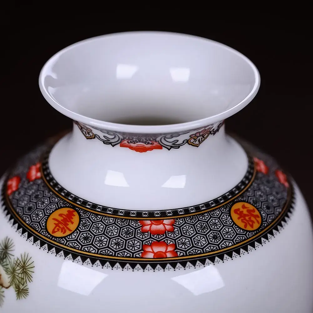 Цзиндэчжэнь керамическая ваза в винтажном китайском стиле с животными тонкая