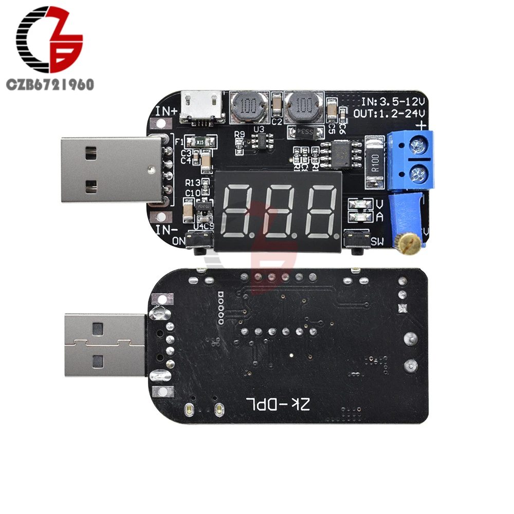 DC-DC Buck Boost Coverter модуль 3 Вт 3,5-12 В до 1,2-24 В Регулируемый USB понижающий модуль питания 5 в 12 В регулятор напряжения