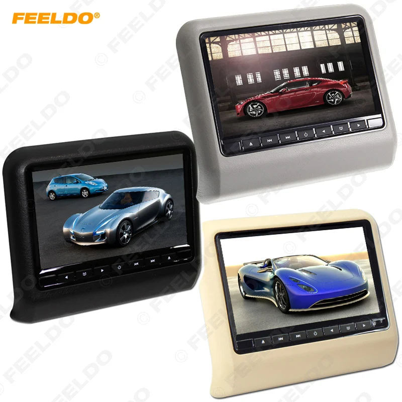 FEELDO цифровой HD 9 &quotдюймовый автомобильный монитор подголовника LCD подвесной dvd