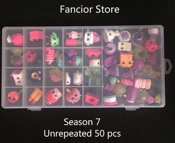 SEASON 7 50 PCS 25-50 PCS/LOT Unrepeated 3cm Shop kin Season 1 2 3 4 5 6 7 8 9 Shopping Dolls Catoon Figures Toys Tools Kids Christmas Gift - Цвет: SEASON 7 50 PCS