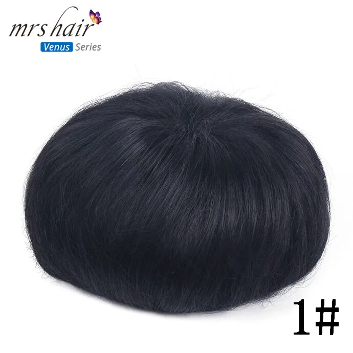 MRS HAIR мужской парик Remy человеческие волосы кружева Тонкий ПУ заменить мужчин t система Toupees мужские волосы парики - Парик Цвет: 1 #