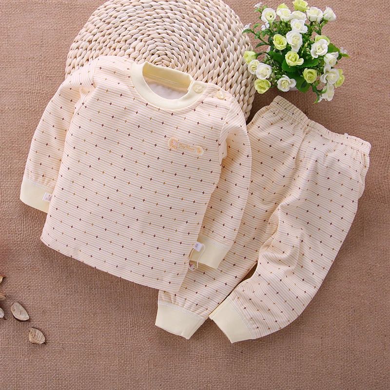 Комплект одежды для малышей пижамы маленьких мальчиков и девочек Детские