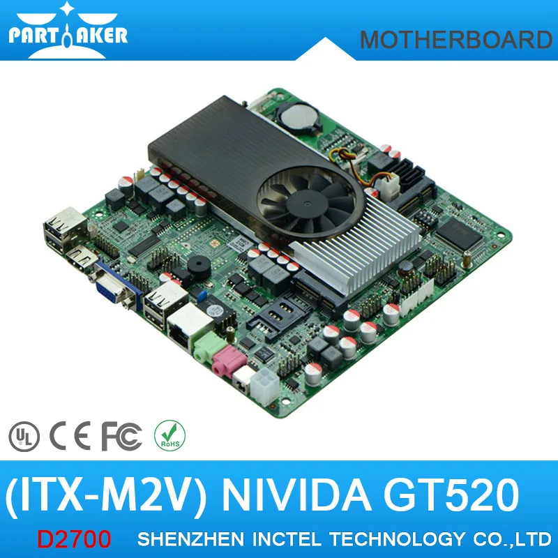 D2700 2 13 Ghz GT520 2G Дискретная графика все в одном POS mini itx тонкая материнская плата M2V NM10