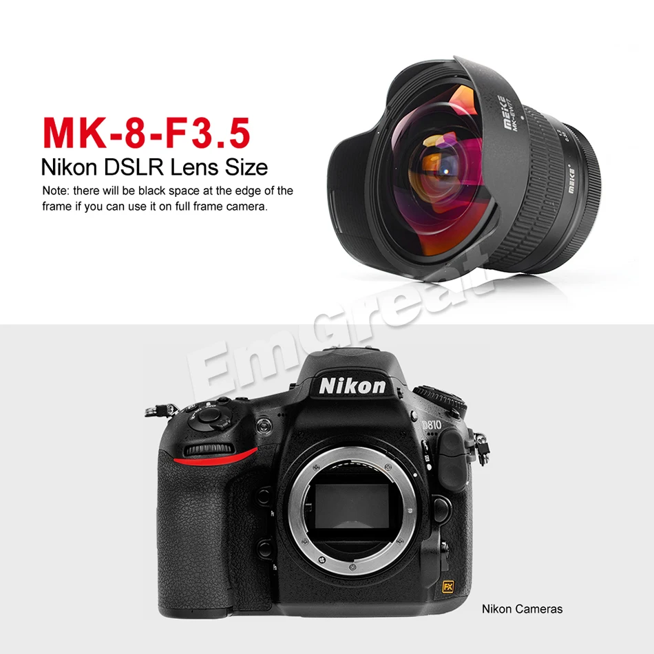 Meike MK-8.0mm F/3,5 объектив фиксированный без зума 8,0 мм ультра широкий Ультра HD F/3,5 Рыбий глаз объектив для Canon/для Nikon DSLR камер 70D 80D