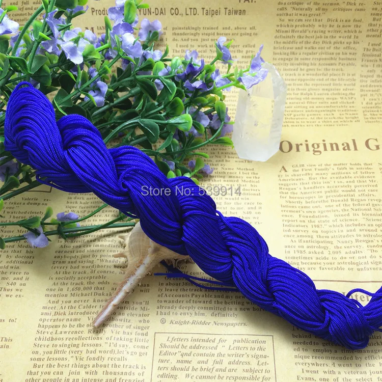 25 м нейлон узел шнур плетеная нить 1 мм Фурнитура для бижутерии украшенный бусами