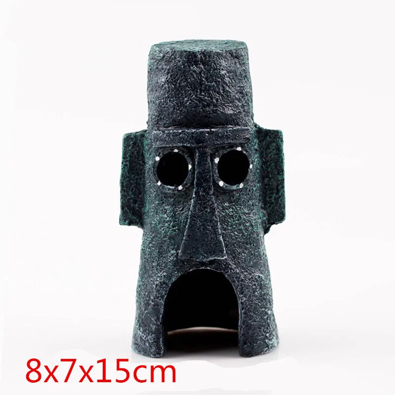 Мини аквариум для Губка Боб & Squidward дом мультфильм Дома Fish Tank Декор украсить
