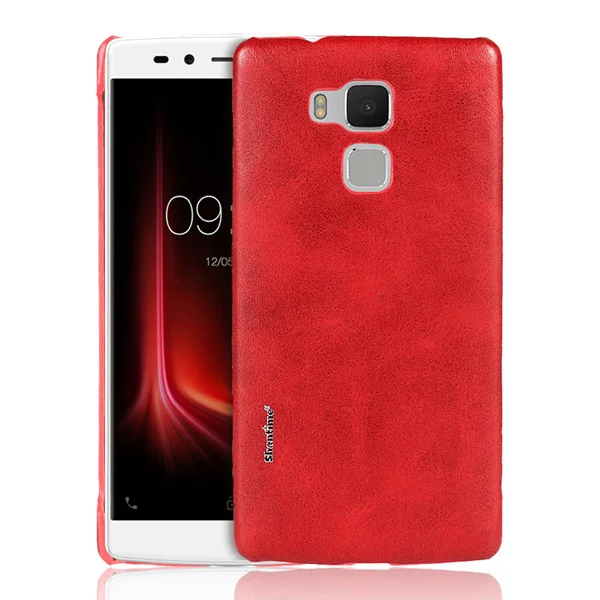 Чехол для Vernee Apollo Lite, чехол для Vernee Apollo Lite, деловой чехол, роскошная винтажная Обложка на заднюю панель из искусственной кожи - Цвет: RED
