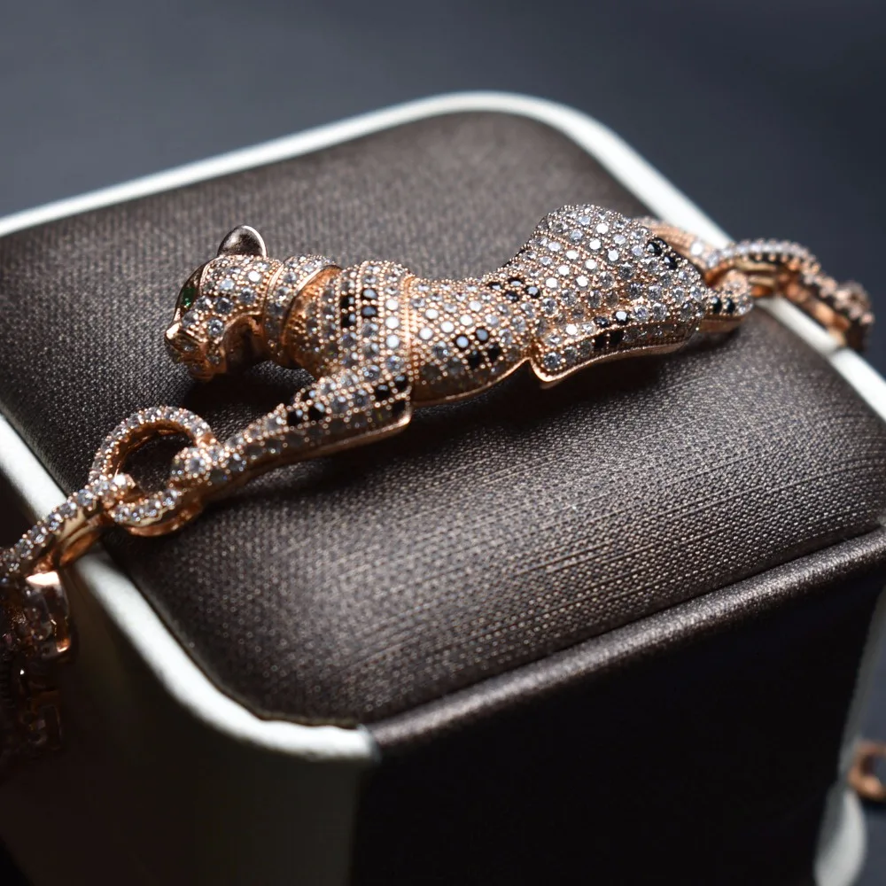 Женские браслеты из серебра 925 пробы с леопардовым принтом|Гибкие и жесткие