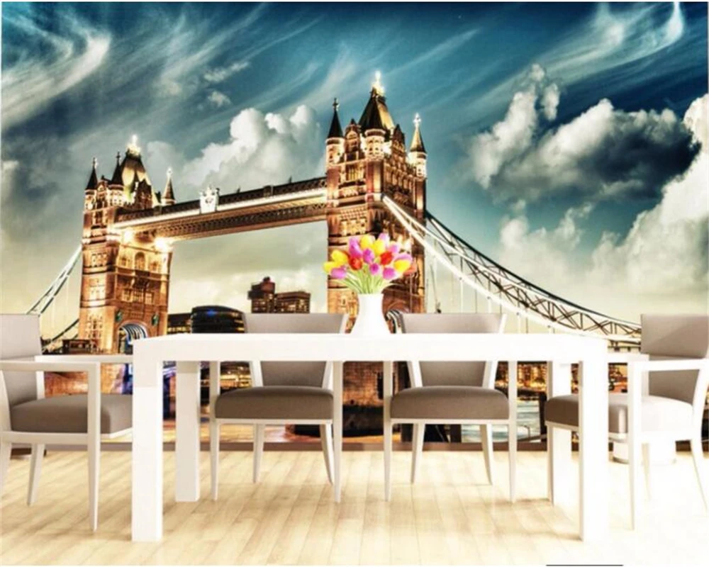 3d обои на заказ здание лондонского моста гостиная спальня фон papel parede |