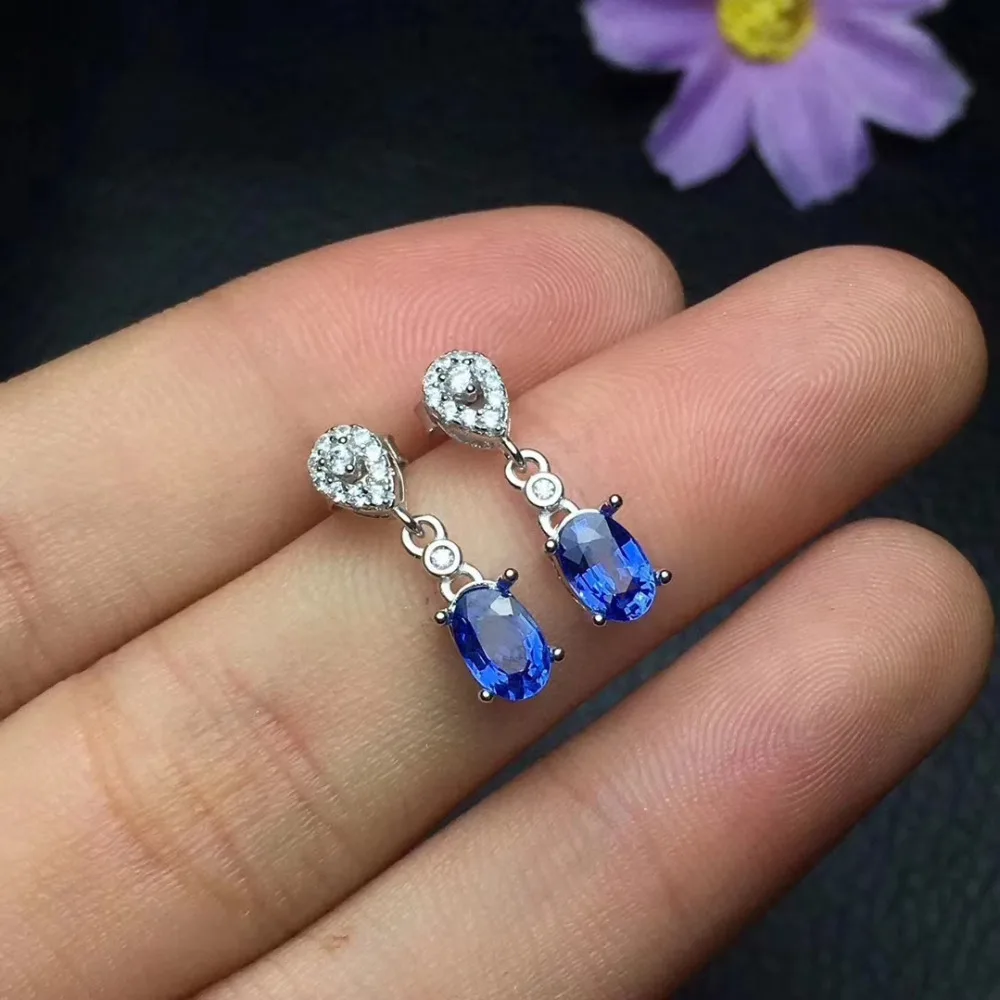Fashion Lovely small water drop natural red ruby earrings Natural gemstone 925 silver girl party gift fine jewelry | Украшения и