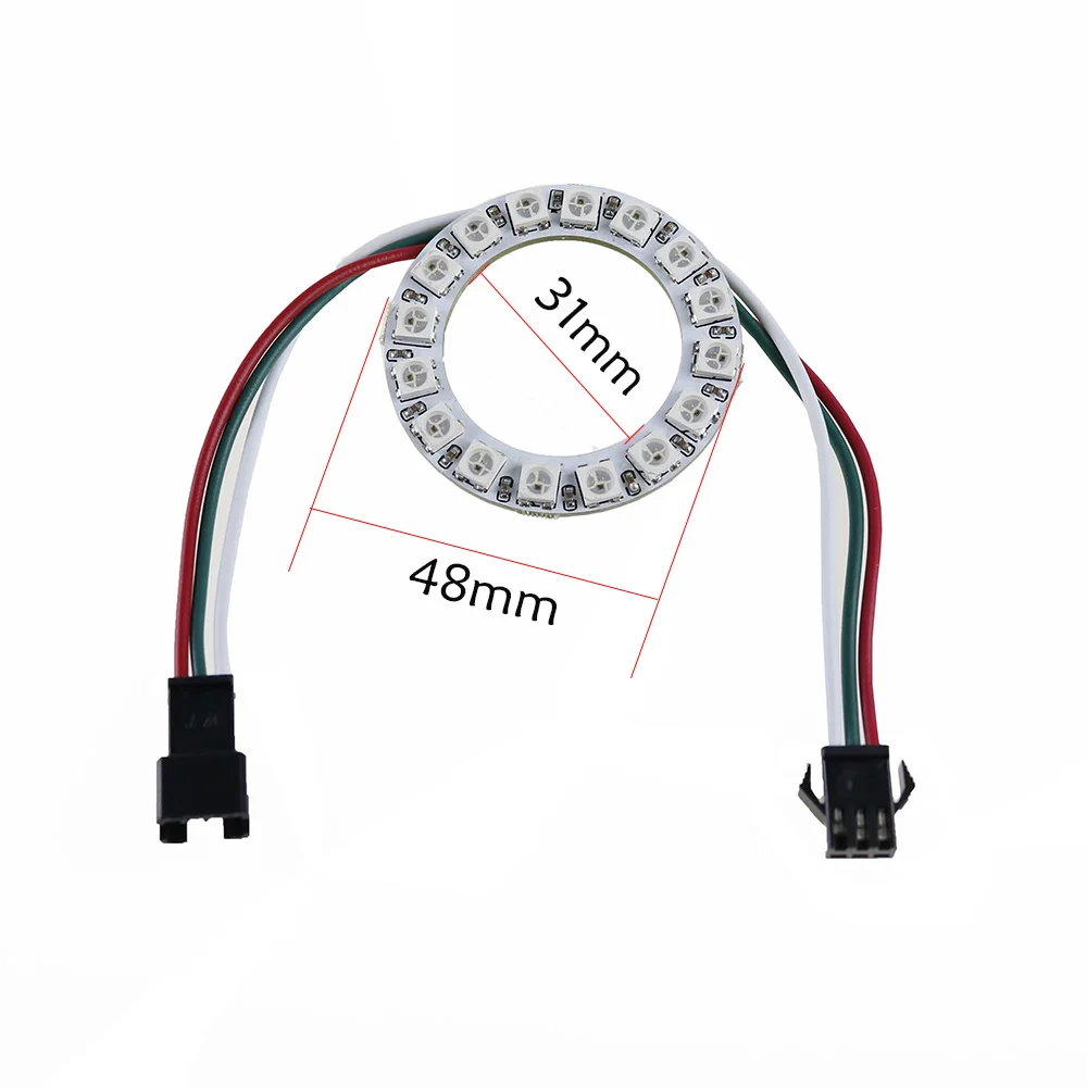 Светодиодный пиксель DC5V WS2812B 16 s биты Кольцо RGB светодиодный модуль адресуемых