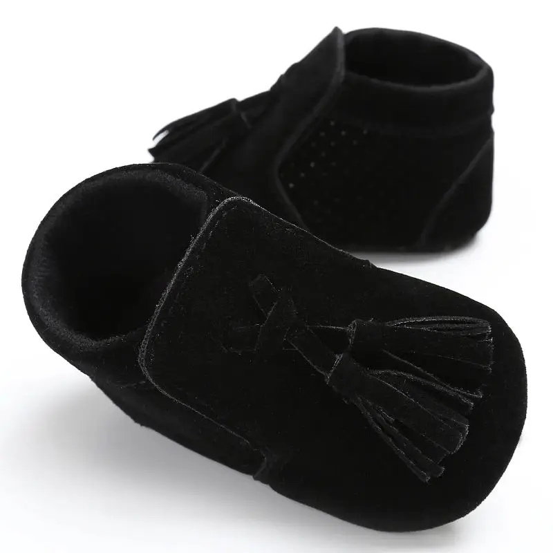 Новый стиль искусственная замша одноцветная кожа для новорожденных маленьких