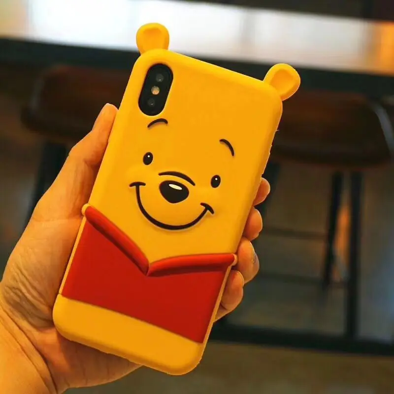 Новое поступление милый 3D мультфильм Винни ударопрочный чехол для телефона Apple