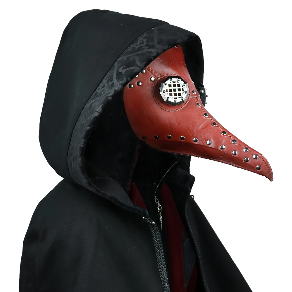 Коричневая Бриллиантовая маска с длинным носом в стиле панк реквизит для костюма