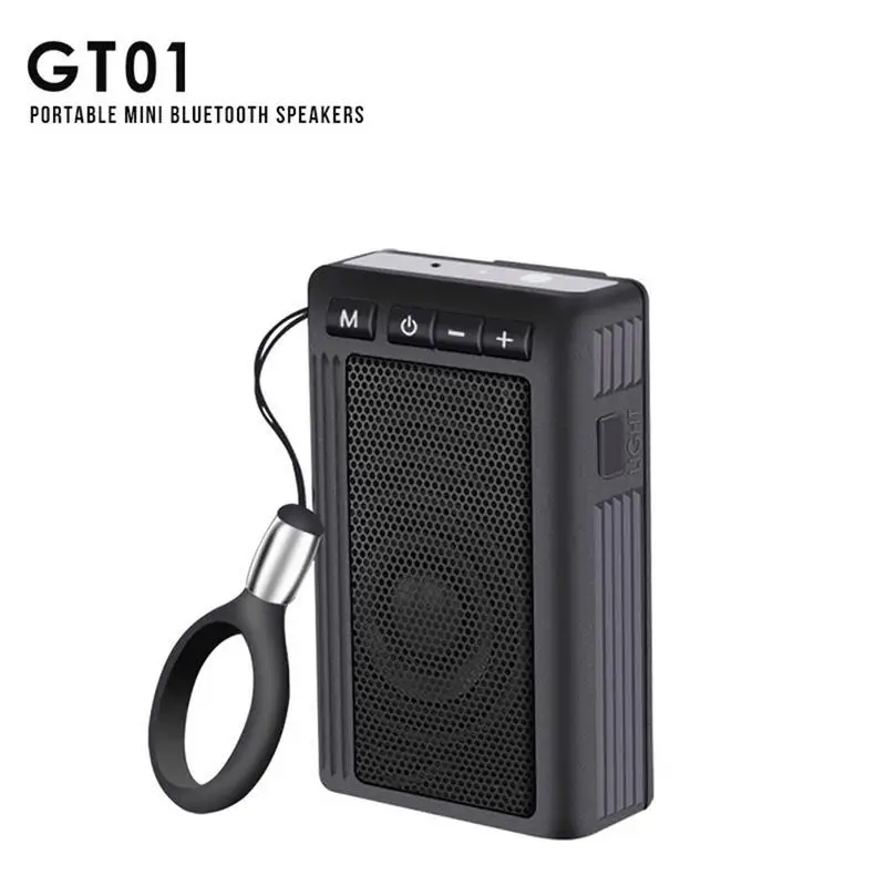 Серый GT01 пожилых радио Bluetooth фонарик портативный мини-карты открытый альпинизм площадь пение водонепроницаемый динамик - Цвет: Серый