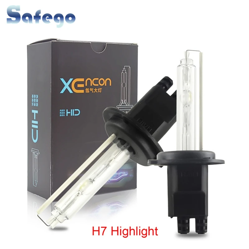 Safego 1 пара H7 H8 6000K H9 H11 Ксеноновые Сменные лампы для автомобиля 55 Вт белые фары