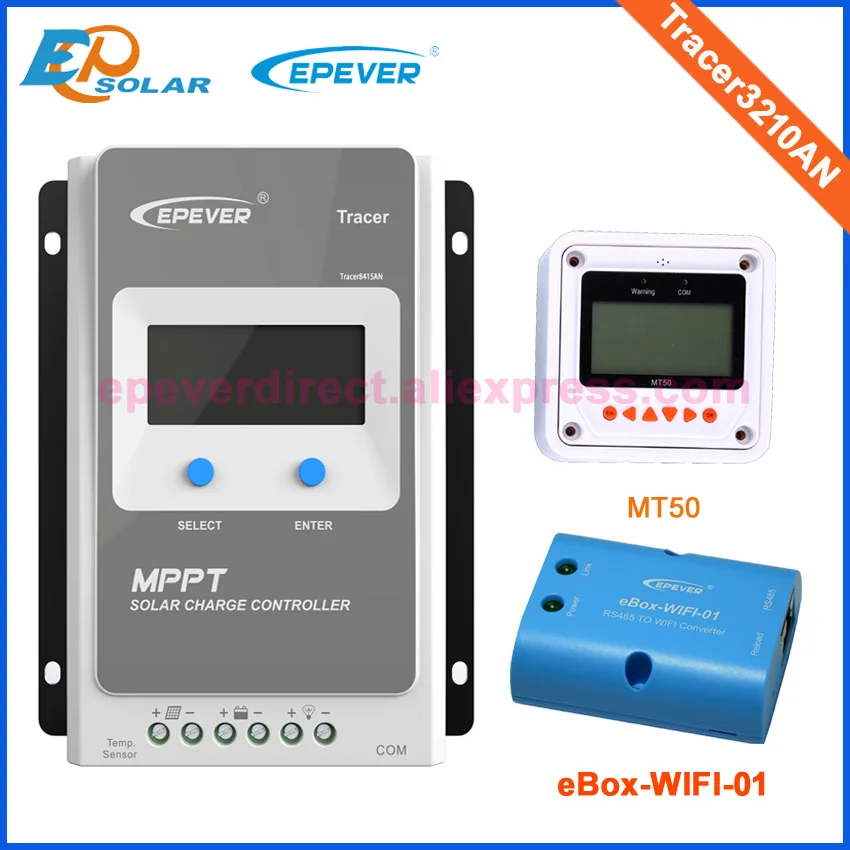 30A Tracer3210AN Wi Fi поле телефон приложение MT50 ЖК дисплей солнечный регулятор power bank