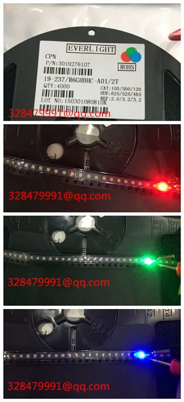 1000 шт./лот SMD 0603 RGB общий анод светодиод 0606 RGB светодиодный Диод 4 корзины Размер: 1,6*1,6*0,55 мм красочный красный/зеленый/синий 1615 светодиодов