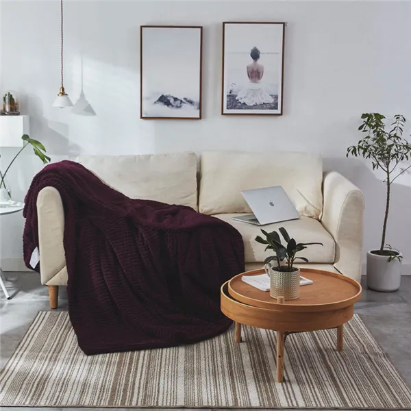 style3 Модное шерстяное одеяло теплое толстое покрывало двустороннее кашемировое как пушистое одеяло из микрофибры покрывало для дивана белое одеяло s - Цвет: style3