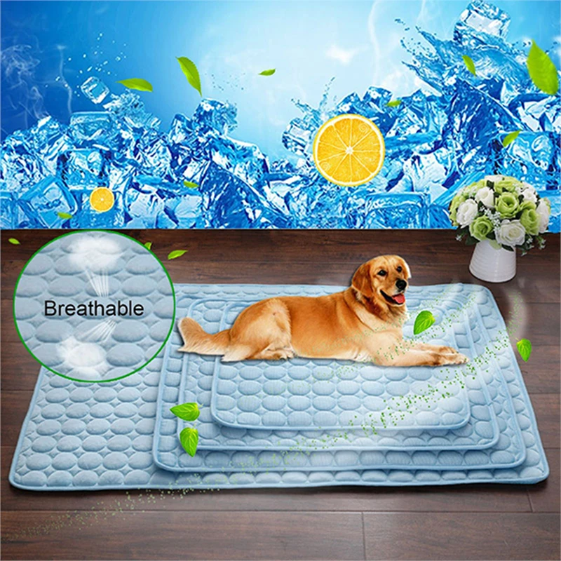 

Dog Mat Cooling Summer Pad Mat For Dogs Cat Blanket Sofa Breathable Pet Dog Bed Summer Washable For Small Medium Large Dogs Car