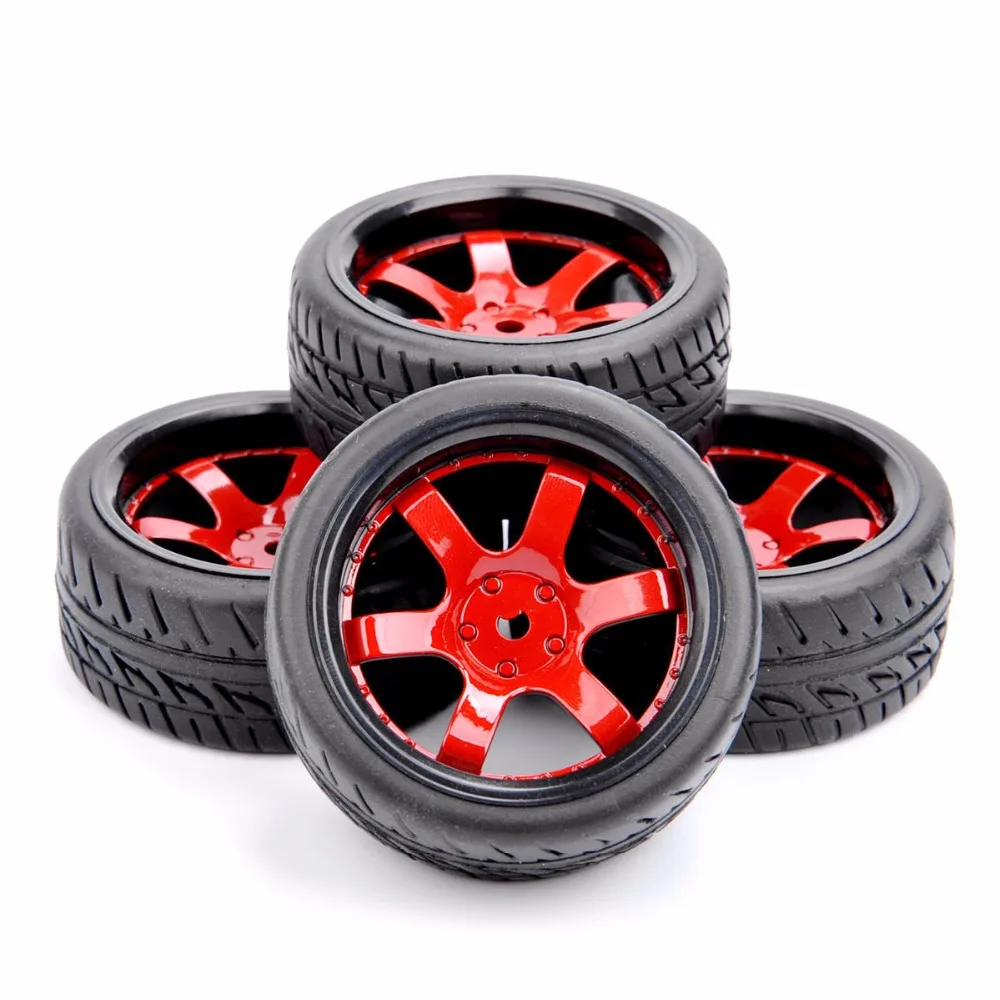 4 шт. резиновые шины и колеса для HSP HPI RC 1/10 масштаб на дороге уличный автомобиль