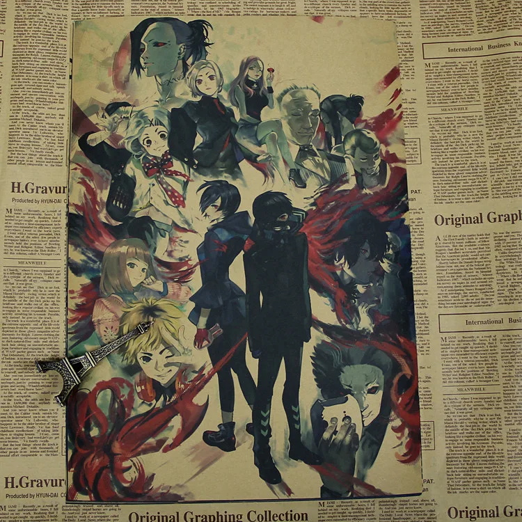 Постер Токийский Гуль аниме стикер стены домашний декор плакат креативная