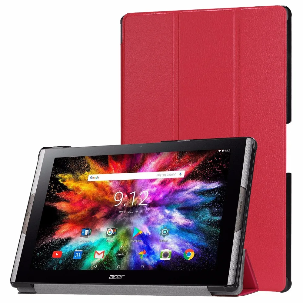 Для acer Iconia Tab 10 A3-A50 One 10 A3-A50 10,1 дюймов планшет ультра тонкий магнитный 3 раза стенд из искусственной кожи защитный чехол