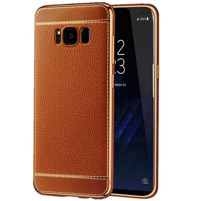 SemgCeKen Роскошный чехол для Samsung Galaxy S8 plus s8plus S 8 tpu мягкая зернистая кожа силиконовый