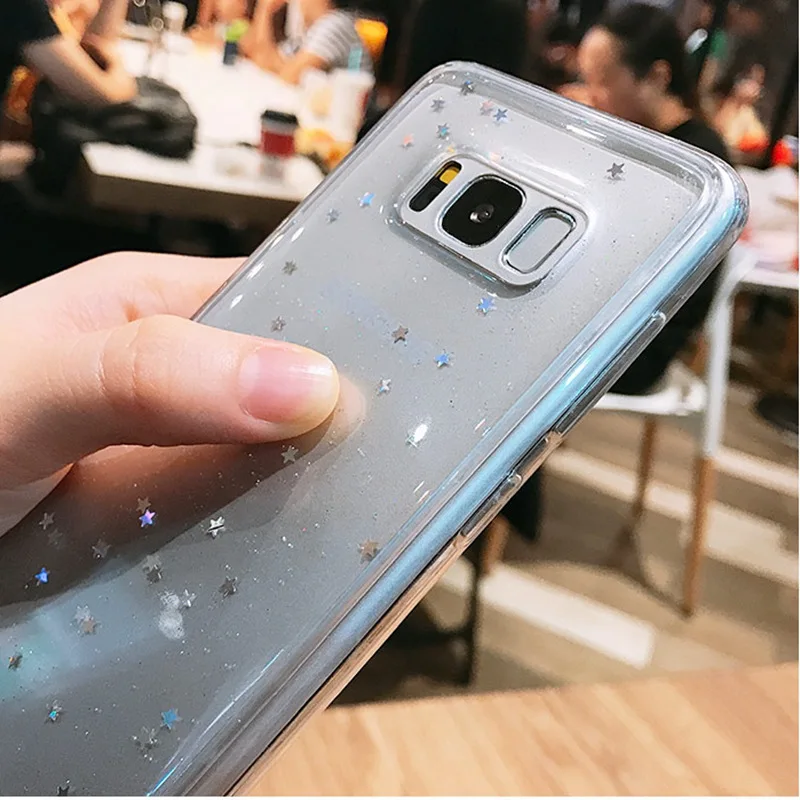 S8Plus чехол для Samsung Galaxy S8 S9 Plus блестящие мягкие чехлы со звездами Note 9 S7 Edge Тонкий Note9