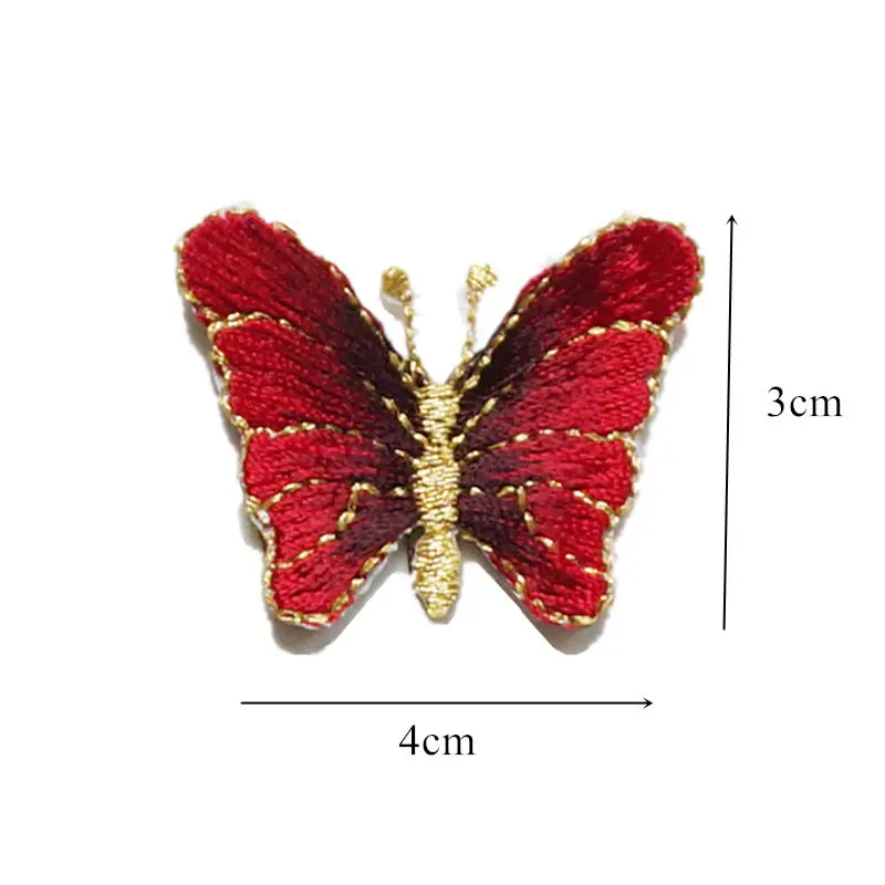Вышивка 4 см пришитые железные нашивки бабочки постепенное изменение цвета