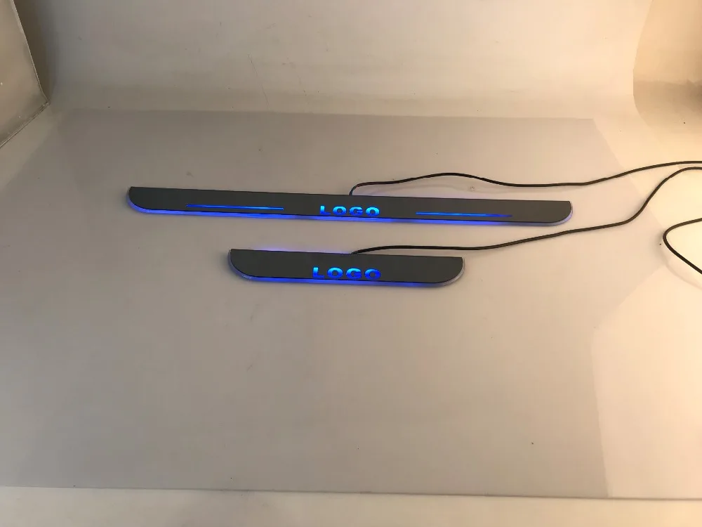 

eOsuns led door scuff light for Mercedes-Benz ML55 AMG colors changably with wireless switch and voice control,plate door sill