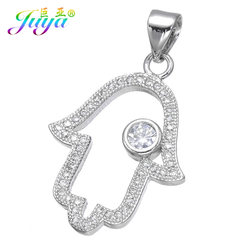 Juya DIY Подвески для изготовления украшений золото/розовое золото Хамса от дурного