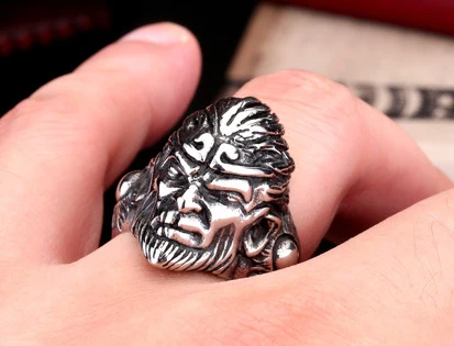 Сунь укун красивый король обезьян нержавеющей стали 316L украшения мужчины кольцо